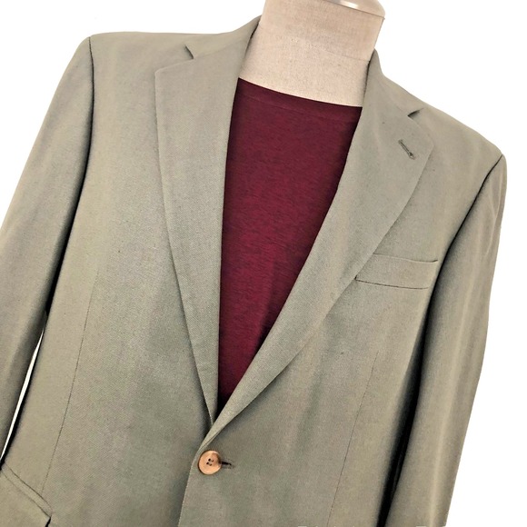 Vintage Oscar De La Renta Mens Silk Blazer Sport Coat 44R Old Money Quiet Luxury